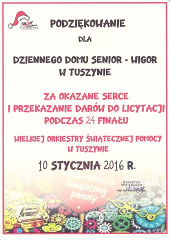Podziękowania z MOK